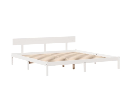 Estructura de cama sin colchón madera maciza blanca 200x200 cm