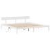 Estructura de cama sin colchón madera maciza blanca 200x200 cm