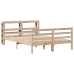 Estructura de cama sin colchón madera maciza de pino 120x190 cm