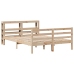 Estructura de cama sin colchón madera maciza de pino 135x190 cm