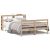 Estructura de cama sin colchón madera maciza de pino 135x190 cm