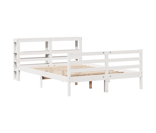 Estructura de cama sin colchón madera de pino blanco 135x190 cm