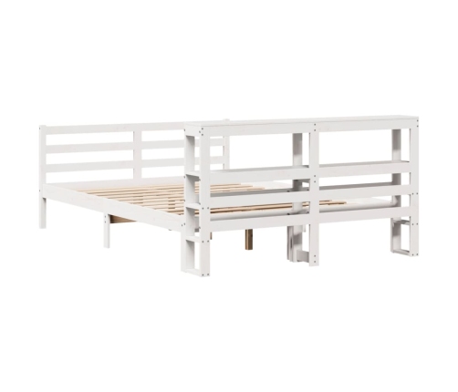 Estructura de cama sin colchón madera de pino blanco 135x190 cm