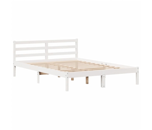 Estructura de cama sin colchón madera de pino blanco 135x190 cm