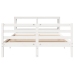 Estructura de cama sin colchón madera de pino blanca 140x190 cm