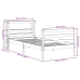 Estructura de cama sin colchón madera maciza de pino 100x200 cm