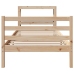 Estructura de cama sin colchón madera maciza de pino 100x200 cm