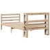 Estructura de cama sin colchón madera maciza de pino 100x200 cm
