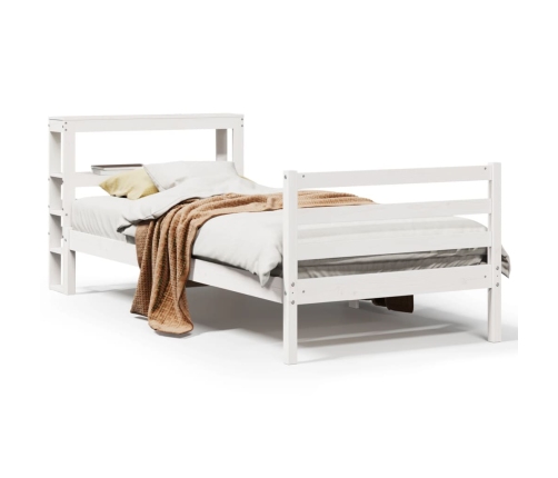 Estructura cama sin colchón madera maciza pino blanca 100x200cm