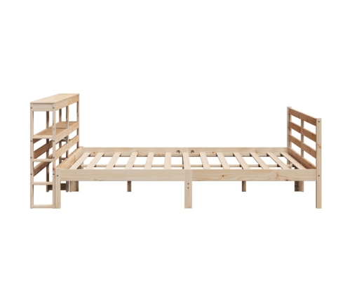 Estructura de cama sin colchón madera maciza de pino 200x200 cm