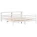 Estructura de cama sin colchón madera maciza blanca 200x200 cm