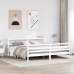 Estructura de cama sin colchón madera maciza blanca 200x200 cm