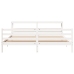 Estructura de cama sin colchón madera maciza blanca 200x200 cm