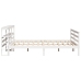 Estructura de cama sin colchón madera maciza blanca 200x200 cm