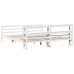 Estructura de cama sin colchón madera maciza blanca 200x200 cm