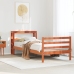 Estructura de cama sin colchón madera maciza marrón 75x190 cm