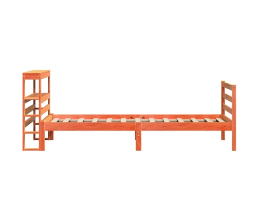 Estructura de cama sin colchón madera maciza marrón 90x190 cm