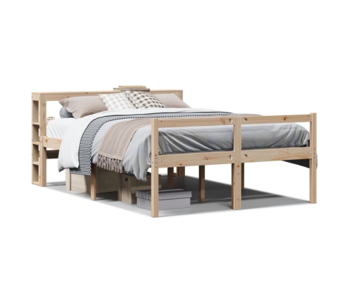 Cama personas mayores y cabecero madera maciza pino 135x190 cm