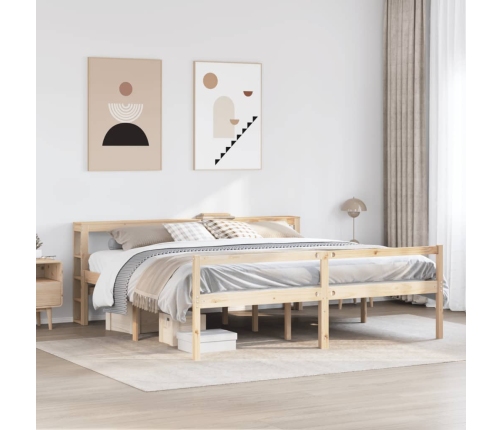 Cama para personas mayores con cabecero madera maciza 180x200cm