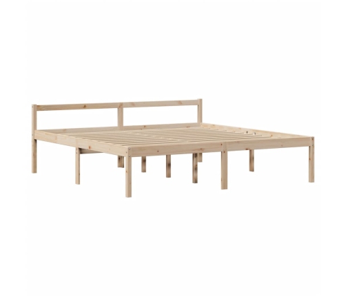 Cama para personas mayores con cabecero madera maciza 180x200cm