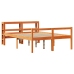 Estructura cama con cabecero madera pino marrón cera 120x200 cm