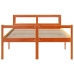 Estructura cama con cabecero madera pino marrón cera 120x200 cm