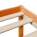 Estructura cama con cabecero madera pino marrón cera 120x200 cm
