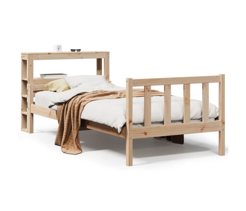 Estructura de cama sin colchón madera maciza pino 75x190 cm