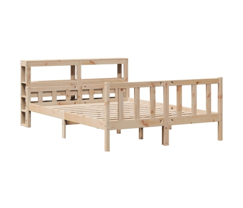 Estructura de cama sin colchón madera maciza de pino 120x190 cm