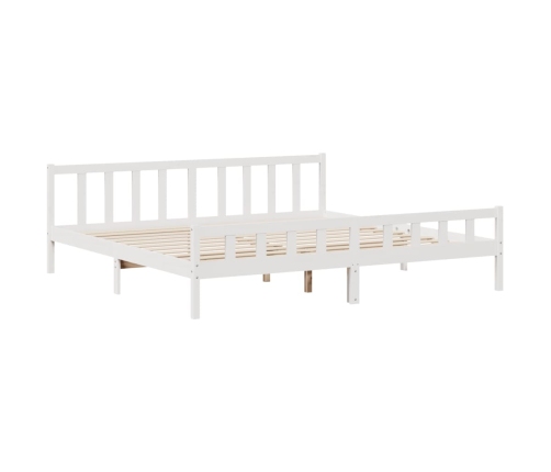 Cama sin colchón madera maciza de pino blanca 180x200 cm