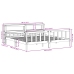 Estructura cama con cabecero madera pino marrón cera 180x200 cm