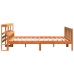 Estructura cama con cabecero madera pino marrón cera 180x200 cm