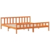 Estructura cama con cabecero madera pino marrón cera 180x200 cm