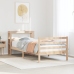 Estructura de cama con cabecero madera maciza pino 90x190 cm