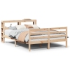 Estructura de cama con cabecero madera maciza pino 120x190 cm