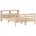 Estructura de cama con cabecero madera maciza pino 135x190 cm