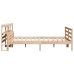 Estructura de cama con cabecero madera maciza pino 135x190 cm