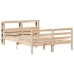 Estructura de cama con cabecero madera maciza pino 140x190 cm