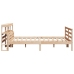 Estructura de cama con cabecero madera maciza pino 140x190 cm