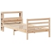 Estructura de cama con cabecero madera maciza de pino 90x200 cm