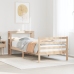 Estructura de cama con cabecero madera maciza de pino 90x200 cm