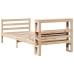 Estructura de cama con cabecero madera maciza de pino 90x200 cm