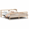 Estructura de cama con cabecero madera maciza de pino 200x200cm