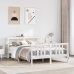 Estructura de cama con cabecero madera de pino blanco 150x200cm