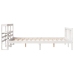 Estructura de cama con cabecero madera de pino blanco 150x200cm