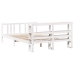 Estructura de cama con cabecero madera de pino blanco 150x200cm