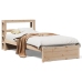 Estructura de cama con cabecero madera maciza pino 75x190 cm