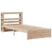 Estructura de cama con cabecero madera maciza pino 75x190 cm