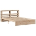 Estructura de cama con cabecero madera maciza pino 120x190 cm