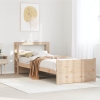 Estructura de cama con cabecero madera maciza pino 75x190 cm